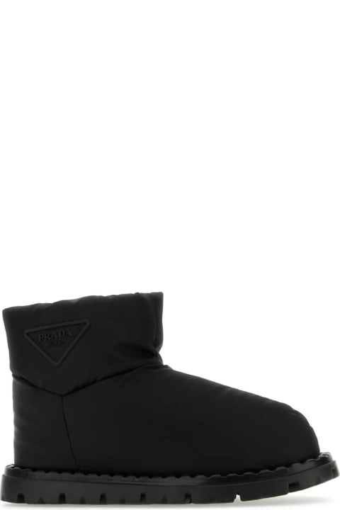 Boots for Women Prada Black Re-nylon Ankle Boots