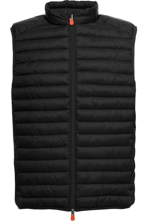 Adam Ecological  Black Quilted Nylon Sleeveless Down Jacket  Save The Duck Man
