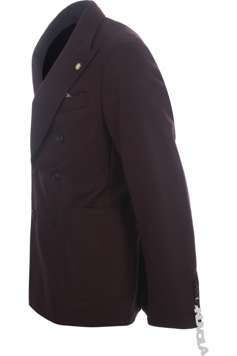 Jacket Manuel Ritz In Wool And Cotton Blend