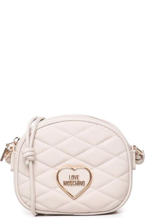 Love Moschino Shoulder Bags for Women Love Moschino Logo Lettering Quilted Shoulder Bag