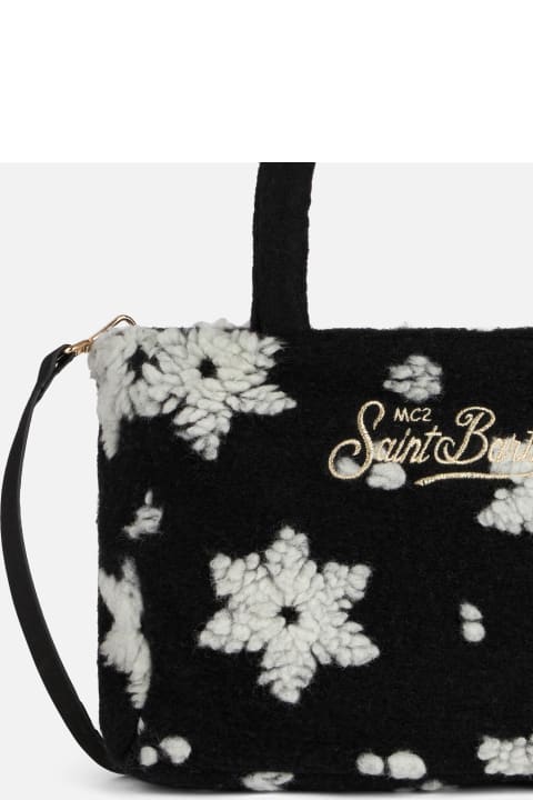 MC2 Saint Barth لـ Men MC2 Saint Barth Soft Wooly Clarine Handbag With Snowflake Jacquard Pattern