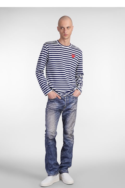 Comme des Garçons Play for Men Comme des Garçons Play T-shirt In Blue Cotton