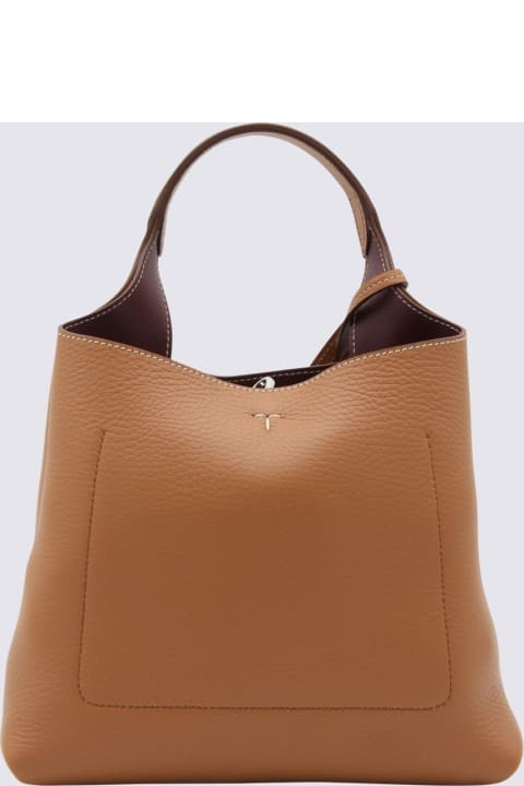 أدوات منزلية Tod's Brown Leather Top Handle Bag