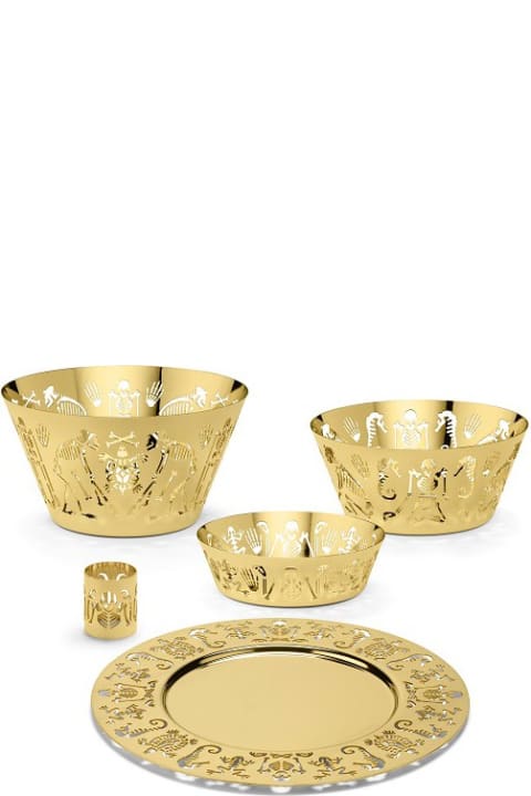 Home Décor Ghidini 1961 Perished - Round Tray Polished Gold