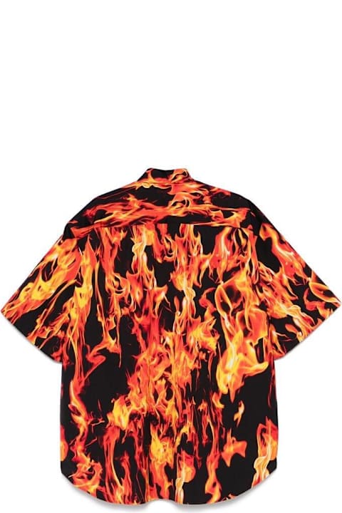 VETEMENTS Shirts for Men VETEMENTS Flame Print Short-sleeve Shirt