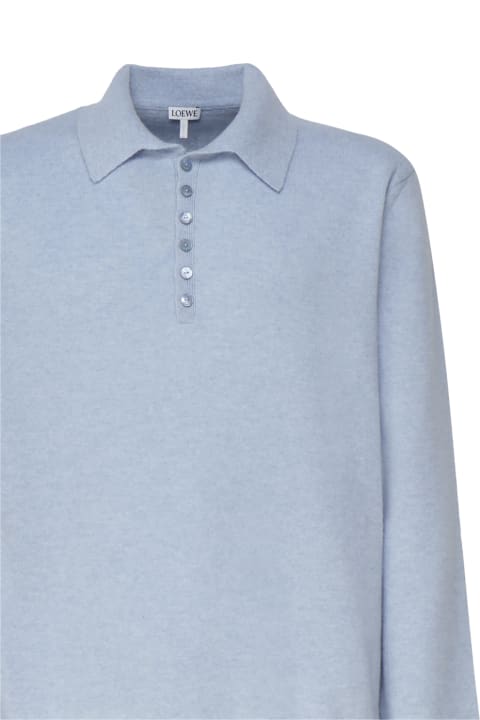 Topwear for Men Loewe Polo Sweater In Soft Cashmere