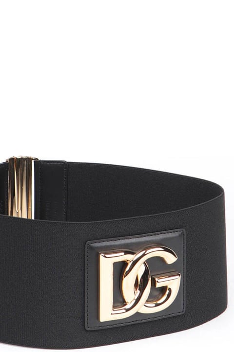 Belts for Women Dolce & Gabbana Dg Stretch Band Belt