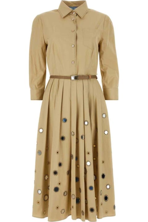 Clothing for Women Prada Long-sleeved Belted Dress