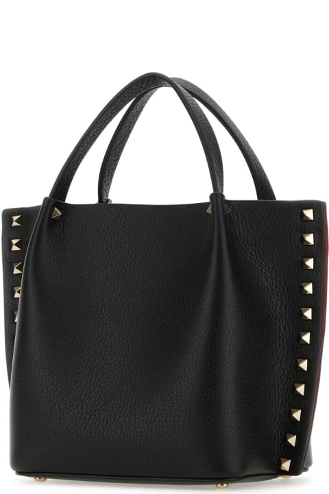 Bags Sale for Women Valentino Garavani Black Leather Rockstud Handbag