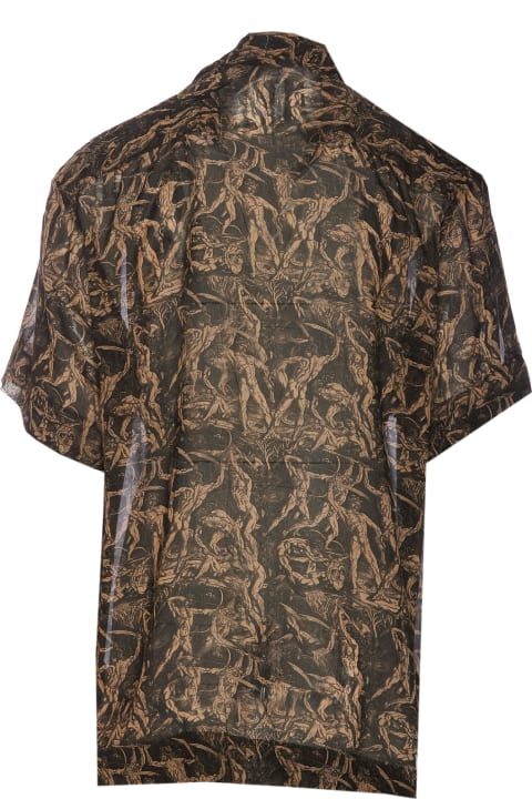 メンズ Vivienne Westwoodのシャツ Vivienne Westwood Camp Battle Of Men Print Shirt