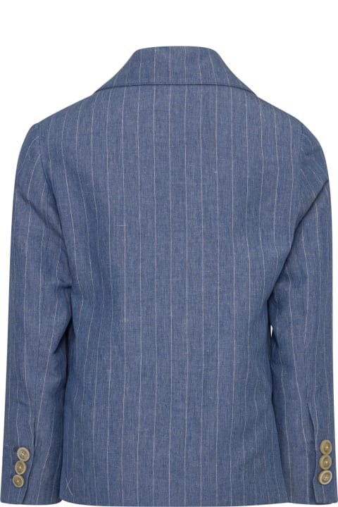 Coats & Jackets for Boys Eleventy Pinstriped Blazer