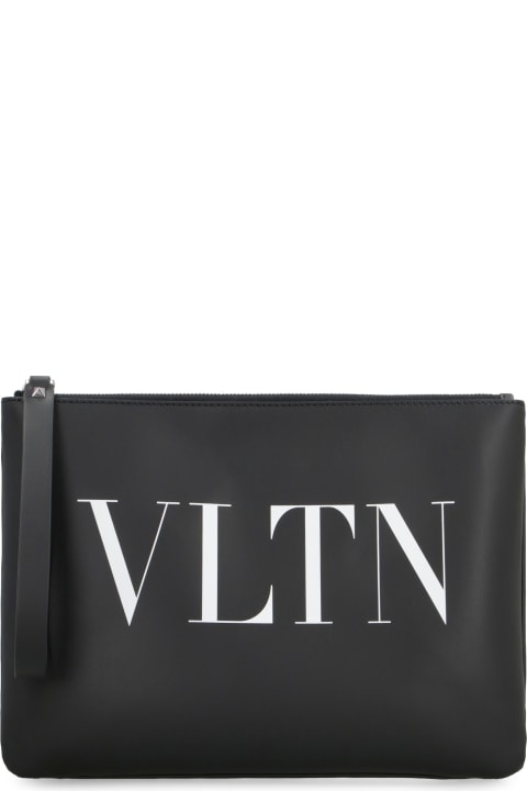 Bags for Men Valentino Garavani Valentino Garavani - Vltn Leather Flat Pouch