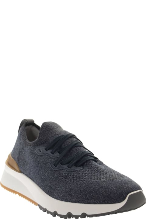Brunello Cucinelli Shoes for Men Brunello Cucinelli Mesh Knitted Sneakers