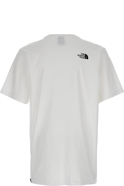 أدوات منزلية The North Face White T-shirt With Logo Printed On The Front And Back In Cotton Blend Man