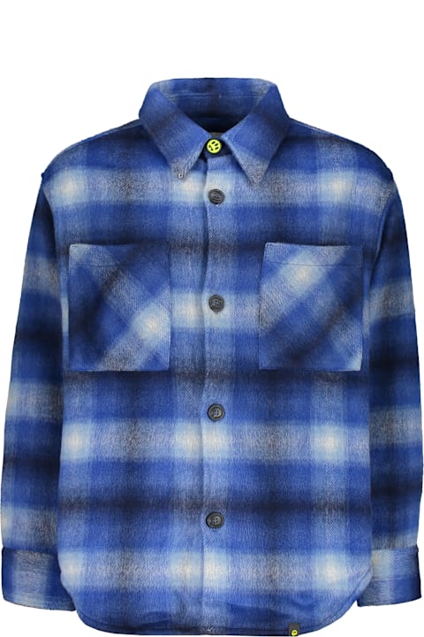 أدوات منزلية Barrow Long Sleeve Checked Blue Shirt