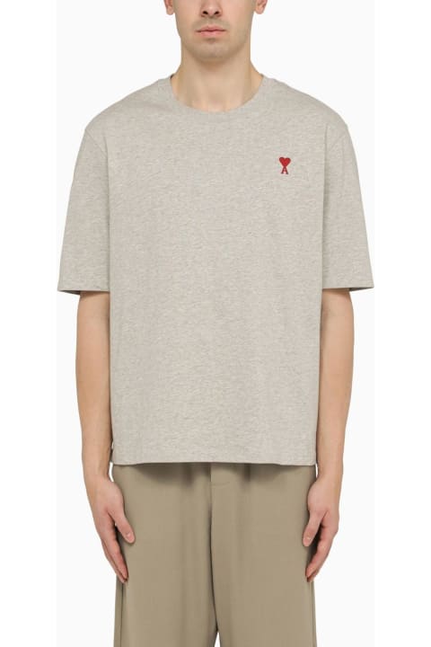 Fashion for Men Ami Alexandre Mattiussi Ami De Coeur Ash Grey Oversize T-shirt