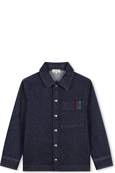 Lanvin for Kids Lanvin Camicia Denim Con Stampa