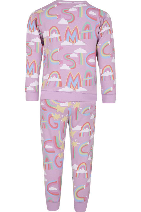 Homeware Stella McCartney Kids Purple Set For Girl With Rainbow Logo