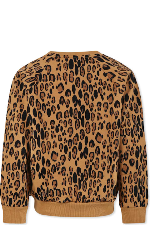 Homeware Mini Rodini Beige Sweatshirt For Kids With Spotted Print