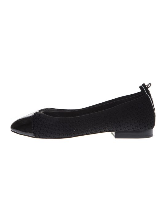 vicky logo tape knit ballet flat