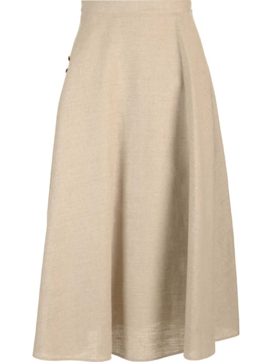 Linen Midi Skirt