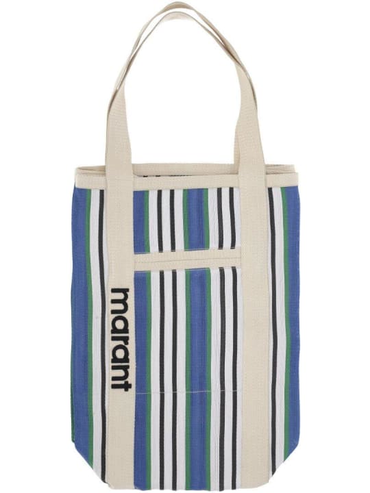 Warden Striped Top Handle Bag