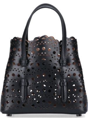 Alaia Black Mina 16 Micro Bag | italist