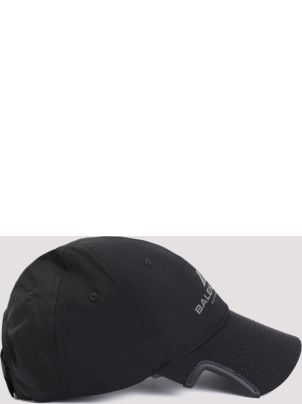 キャップ Balenciaga Black Polyester Baseball Cap Balenciaga Cap in Black/white | Balenciaga US