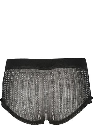 【関税込み】PACO RABANNE Studded briefs Paco Rabanne Black Knitted High Waisted Briefs With Studs