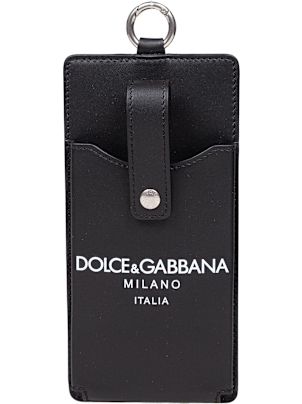 Dolce＆Gabbana★ DG SMARTPHONE HOLDER DOLCE & GABBANA Phone Holder Black Silicone Rubber Metal DG