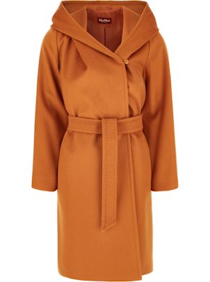 【送料&関税込】Max Mara Studio Newmang Orange Coat Wool cocoon coat, orange | 