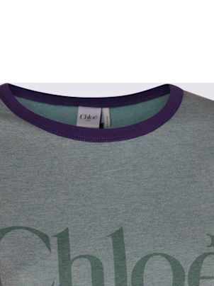 【関税＆送料込み】ChloAC Green And Purple Cotton T-Shirt Chloé Green And Purple Cotton T-shirt | italist