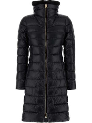 ダウンジャケット・コート HERNO Long Black Nylon Down Jacket (PI1283DIC 12017Z9300) Herno Black Nylon Down Jacket | italist