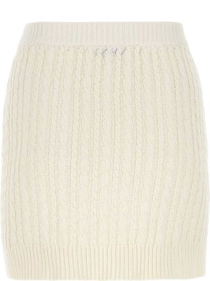 スカート PRADA Ivory Cotton Blend Mini Skirt Prada Ivory Cotton Blend Mini Skirt | italist