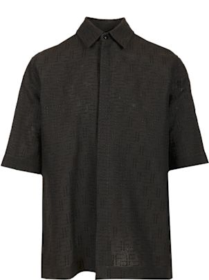 Tシャツ・カットソー FENDI SS25 Black linen blend shirt (FS1317AU6Y F0QA1) FS1317AU6YF0QA1_03?wid=2000&