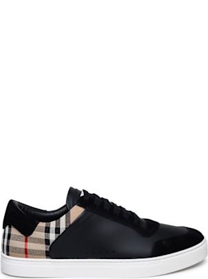 Burberry 'stevie' Black Leather Sneakers | italist