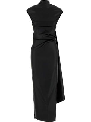 ワンピース SPORTMAX BLACK STRETCH SATIN ABADANI123 DRESS SportMax Black Stretch Satin Abadani123 Dress | italist