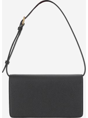 クラッチバッグ Valentino Garavani Black Leather Vlogo Signature Clutch Valentino Garavani VLogo Signature Clutch Bag | Black