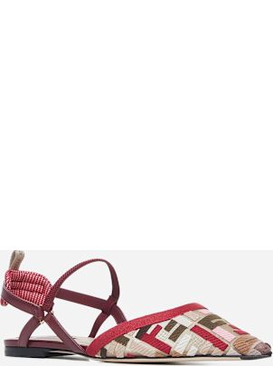 Fendi Colibri' Lite' Ff Mesh Slingback Flat Pumps | italist
