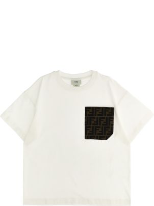 Kids Unisex Fendi Mania x FILA Black Logo T-shirt – Petit New York