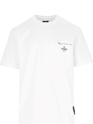 持っていたい【FENDI】レザーロゴパッチ付きTシャツ 楽天市場】フェンディ FENDI Tシャツ メンズ 半袖 カットソー 2