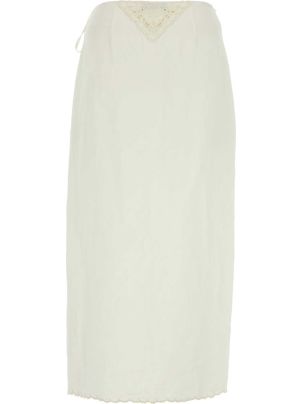 スカート PRADA IVORY LINEN SKIRT Prada Ivory Linen Skirt | italist