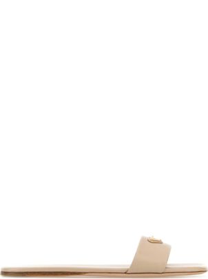 サンダル・ミュール Prada Sand Satin Slippers Prada Women Sand Satin Slippers In Neutral | ModeSens