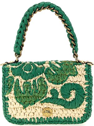 【★完売必至★】ETRO ☆ ラフィアボンドバッグ ETRO】ミニ ウーブン ラフィア ボンドバッグ (ETRO/ハンドバッグ
