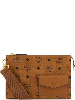 【関税&送料込】Mcm Aren Portfolio MCM Printed Canvas Small Aren Clutch | italist