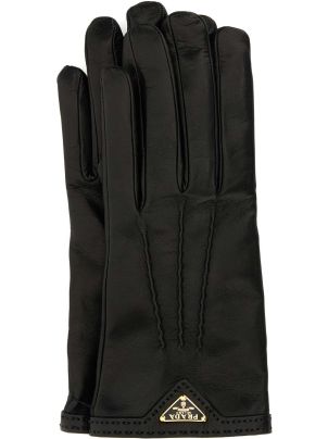 Prada Black Nappa Leather Gloves | italist