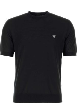 【送料&関税込】Prada Black Wool T-shirt Prada Black Wool T-shirt | italist