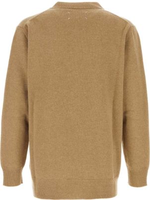 Tシャツ・カットソー MAISON MARGIELA Melange Cappuccino Wool Blend Cardigan Maison Margiela Melange Cappuccino Wool Blend Cardigan