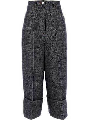パンツ GIVENCHY Blue Wool Palazzo Pant High_Resolution_JPG-