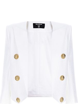 ジャケット BALMAIN Women Outer BF0TE160WB72 0FA WHITE Collection of Women's Designer Coats | BALMAIN